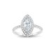 Moissanite Marquise-Cut Center Stone in a Bezel Setting 925 Sterling Silver Ring