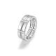 Multi-stone Moissanite Double-Striped Pattern 925 Sterling Silver Ring