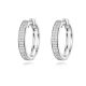 Moissanite Hoop Earrings  925 Sterling Silver Earrings