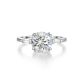Classic Round Moissanite  925 Sterling Silver Ring