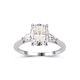 Sophisticated and Exquisite Moissanite 925 Sterling Silver Ring