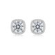 White D Color Moissanite Cushion 925 Sterling Silver Earrings