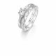 Round Brilliant Moissanite Couple  Set Twisted Carved Band 925 Sterling Silver Ring