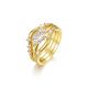 Luxury Oval Shaped Moissanite and 925 Sterling Silver Ring Set