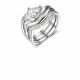 Mossanite Marquise Cut 3 Piece Set of 925 Sterling Silver Rings