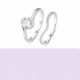 Moissanite Two Piece set Cushion Cut Solitaire And V Shaped Pave Band 925 Sterling Silver Elegant Fashion Ring