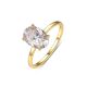 Oval Cut Moissanite 925 Sterling Silver Four Prong  Solitaire Ring