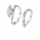 Marquise Moissanite Minimalist And Stylish 925 Sterling Silver Ring Set