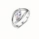 Marquise Moissanite Openwork Bypass 925 Sterling Silver Minimalist Geometric Ring