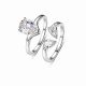 Ladies’ Set with Teardrop Shaped Moissanite Centre Stone and Side Stones  925 Sterling Silver Ring