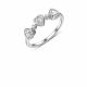 Heart Three Stone Moissanite 925 Sterling Silver Ring
