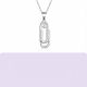 Moissanite Geometric Paperclip Heart Pendant 925 Sterling Silver Fashion Chain Necklace