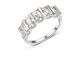 Five Stone Geometric Moissanite 925 Sterling Silver Rectangular Ring