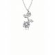 Natural Branch Leaf Moissanite  925 Sterling Silver Necklace