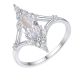 Crown Inspired Marquise Moissanite Ring 925 Sterling Silver Statement Ring