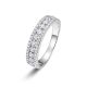 Mossanite Geometric Multi-Stone 925 Sterling Silver Ring