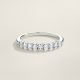 Nine Stone Row Moissanite 925 Sterling Silver Ring Shared Prong Half Eternity Band for Women Fashion Commuter Elegant Minimalist Daily Wear Wedding Anniversary Gift Jewelry