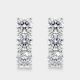 Triple Round Moissanite Geometric Row Stud Earrings Silver Tone S925 Sterling Silver Butterfly Back Fine Prong Set For Women 2026 New Elegant Fashion Party Gift Jewelry