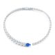 Pear-Cut Cobalt Spinel Statement Tennis Necklace in 925 Sterling Silver