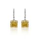 Cushion-Cut Moissanite Solitaire Drop Earrings in 925 Sterling Silver