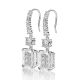 Radiant-Cut Moissanite Pavé Drop Earrings in 925 Sterling Silver
