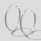 Pave Zircon Large Hoop Earrings in 925 Sterling Silver