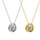 Round-Cut Moissanite Swirl Circle Pendant Necklace in 925 Sterling Silver
