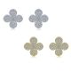 Round-Cut Moissanite Floral Pave Stud Earrings in 925 Sterling Silver