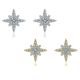 Round-Cut Moissanite Starburst Halo Stud Earrings in 925 Sterling Silver
