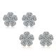 Heart-Cut Moissanite Floral Cluster Stud Earrings in 925 Sterling Silver