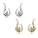 Pear-Cut Moissanite Teardrop Swirl Stud Earrings in 925 Sterling Silver