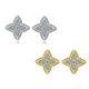 Round-Cut Moissanite Four-Leaf Clover Cluster Stud Earrings in 925 Sterling Silver