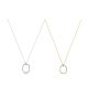 Round Moissanite Geometric Open-Frame Pendant Necklace in 925 Sterling Silver