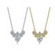 Pear-Cut Moissanite Bow Pendant Necklace in 925 Sterling Silver
