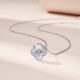 Vintage Brushed Four-Leaf Clover Pendant Necklace in 925 Sterling Silver