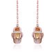 Tear-Drop Citrine Caged Drop Earrings in 925 Sterling Silver