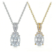 Oval-Cut Moissanite Pavé Bail Pendant Necklace in 925 Sterling Silver