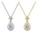 Pear-Cut Moissanite Floral Drop Pendant Necklace in 925 Sterling Silver