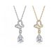 Pear-Cut Moissanite Open Heart Drop Pendant Necklace in 925 Sterling Silver