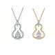 Pear-Cut Moissanite Open Frame Pendant Necklace in 925 Sterling Silver