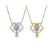 Heart-Cut Moissanite Floral Drop Pendant Necklace in 925 Sterling Silver