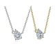 Pear-Cut Moissanite Minimalist Solitaire Pendant Necklace in Sterling Silver