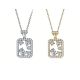 Mixed-Cut Moissanite Magic Bottle Frame Pendant Necklace in 925 Sterling Silver