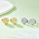 Round Moissanite Double Halo Pavé Stud Earrings in 925 Sterling Silver