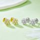 Round Moissanite Floral Cluster Stud Earrings in 925 Sterling Silver