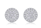 Round Moissanite Cluster Halo Stud Earrings in 925 Sterling Silver