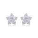 Round Moissanite Floral Cluster Stud Earrings in 925 Sterling Silver