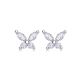 Marquise & Round-Cut Moissanite Butterfly Cluster Stud Earrings in 925 Sterling Silver