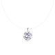Round-Cut Moissanite Floating Solitaire Pendant Necklace in 925 Sterling Silver