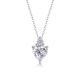 Heart-Cut Moissanite Romantic Solitaire Pendant Necklace in 925 Sterling Silver
